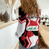 Personalized Iraq Independence Day Women Casual Shirt Dove Carrying Flag - Wonder Print Shop