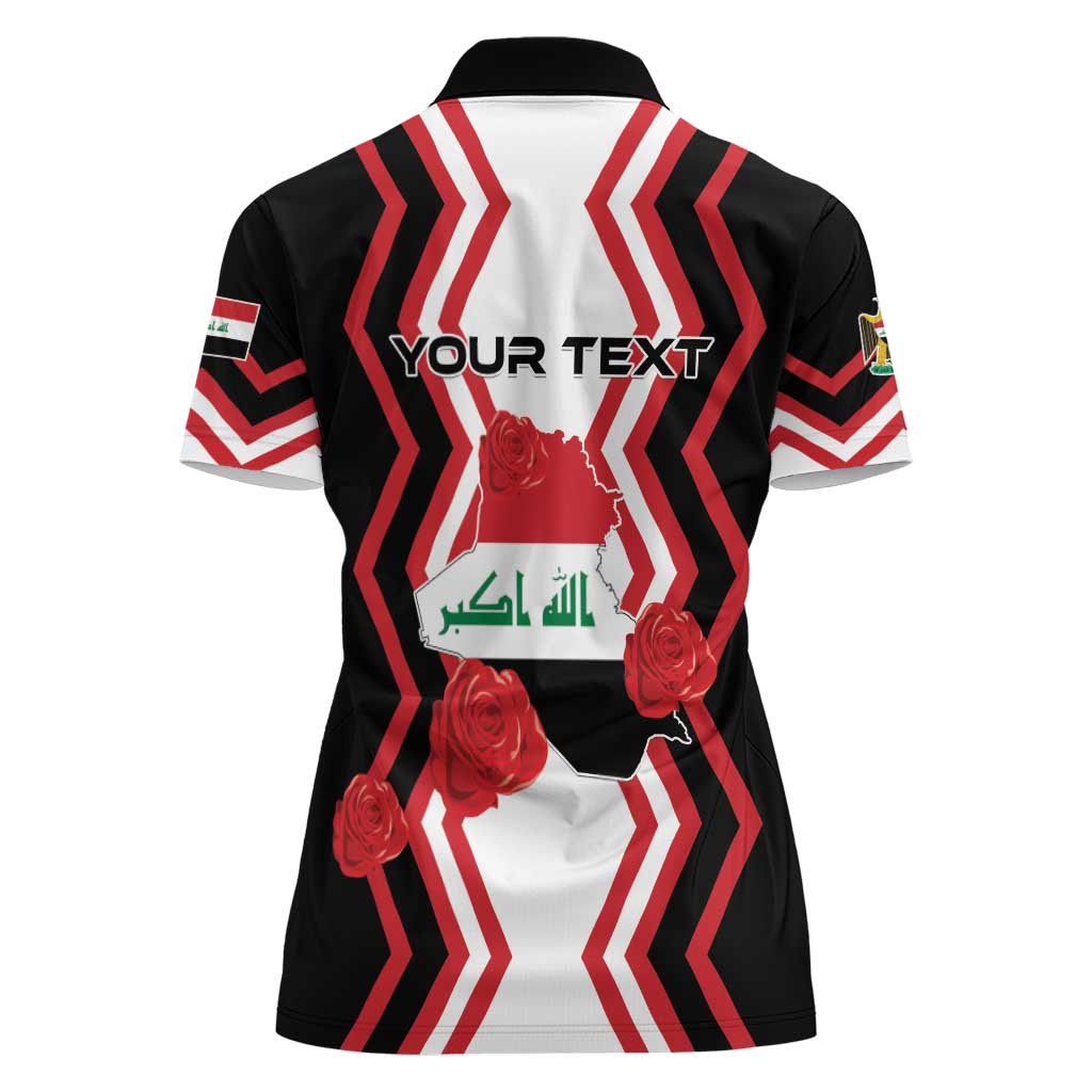 Personalized Iraq Independence Day Women Polo Shirt Dove Carrying Flag - Wonder Print Shop