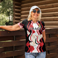 Personalized Iraq Independence Day Women Polo Shirt Dove Carrying Flag - Wonder Print Shop