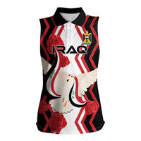 Personalized Iraq Independence Day Women Sleeveless Polo Shirt Dove Carrying Flag - Wonder Print Shop