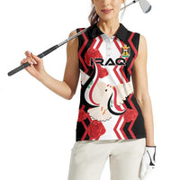 Personalized Iraq Independence Day Women Sleeveless Polo Shirt Dove Carrying Flag - Wonder Print Shop