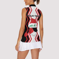 Personalized Iraq Independence Day Women Sleeveless Polo Shirt Dove Carrying Flag - Wonder Print Shop