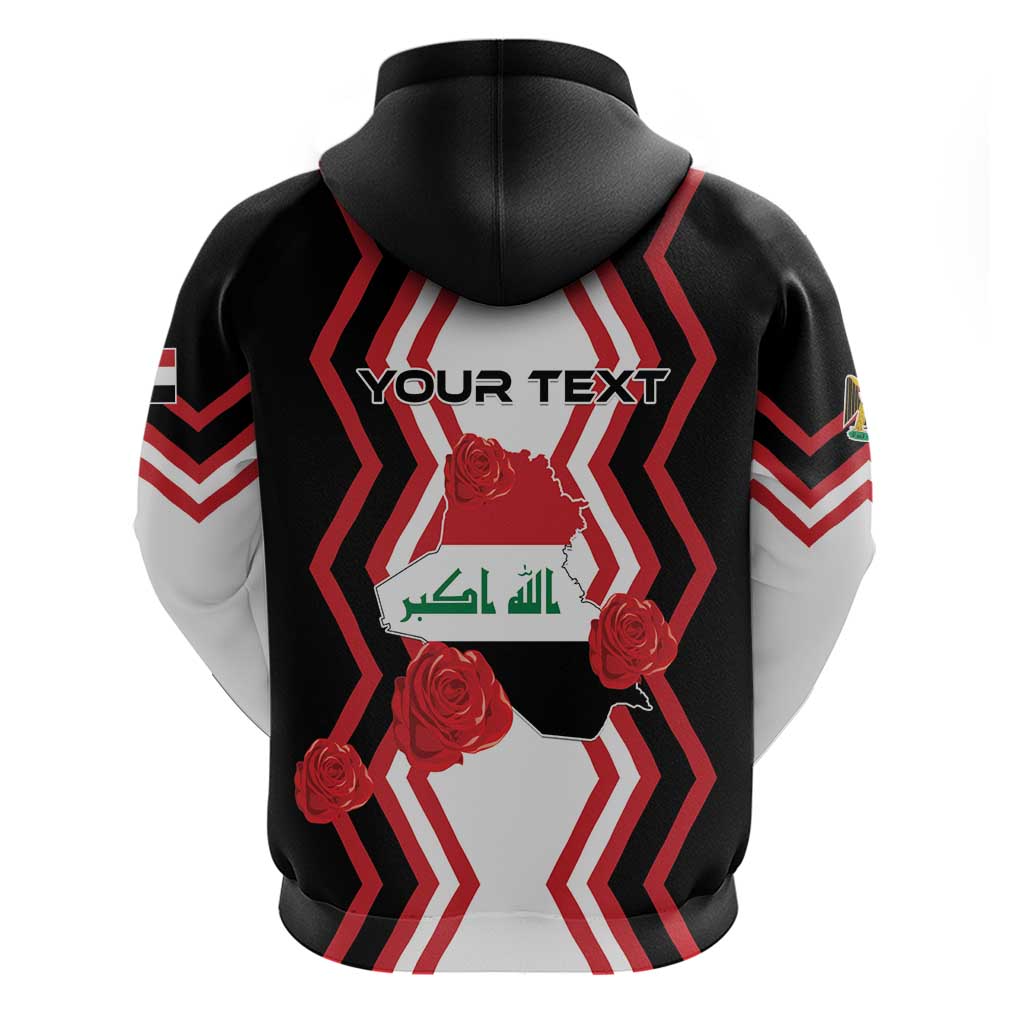 Personalized Iraq Independence Day Zip Hoodie Dove Carrying Flag - Wonder Print Shop