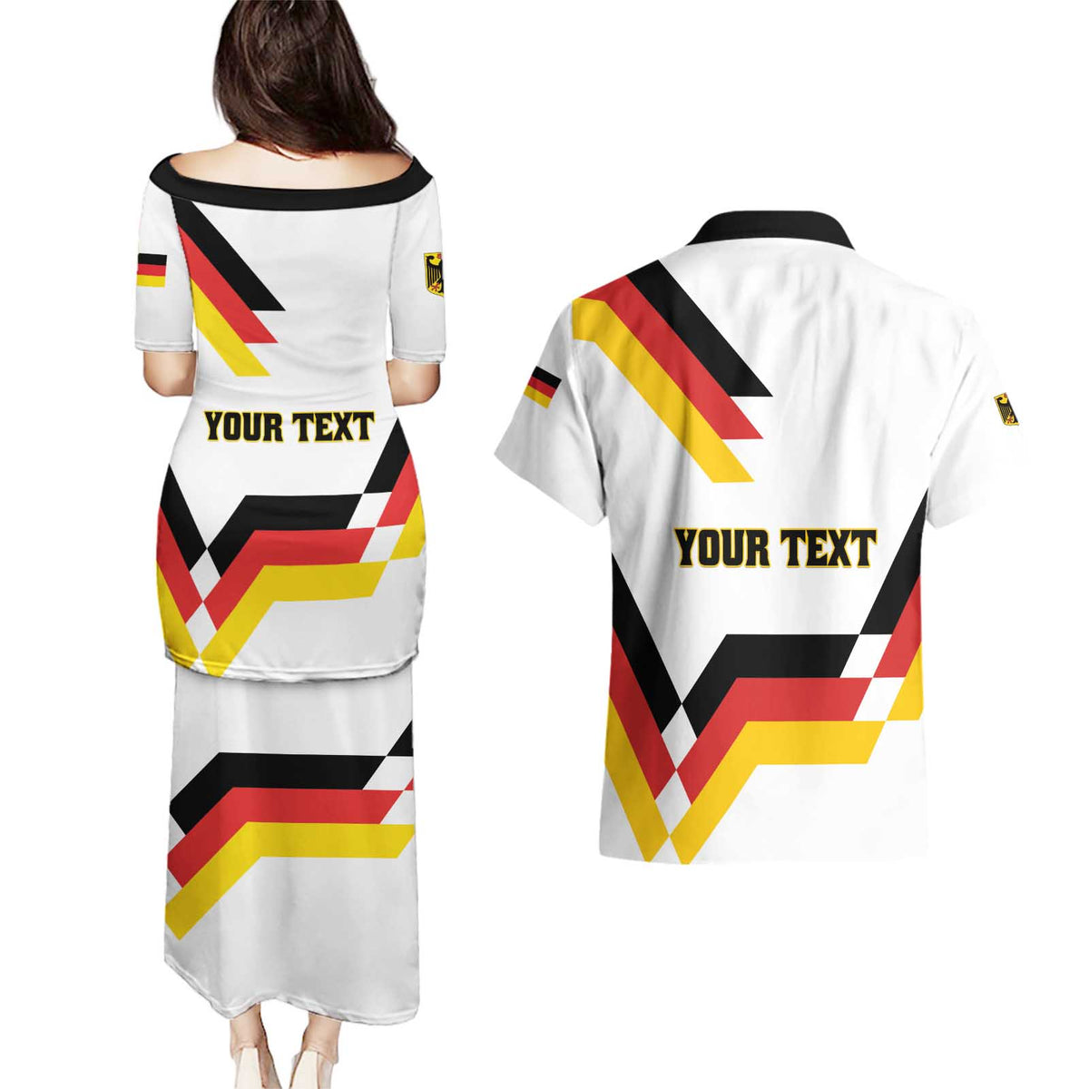 Personalized Germany Unity Day 1990 Edition Couples Matching Puletasi and Hawaiian Shirt Unique Style - Wonder Print Shop