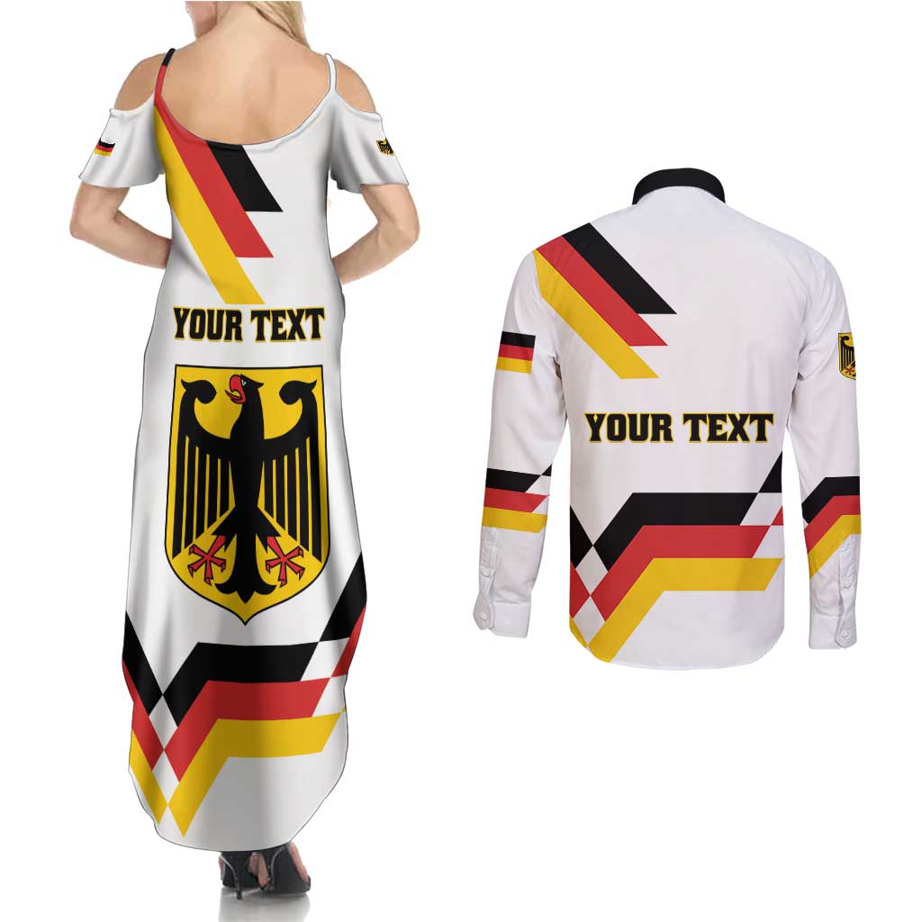 Personalized Germany Unity Day 1990 Edition Couples Matching Summer Maxi Dress and Long Sleeve Button Shirt Unique Style - Wonder Print Shop
