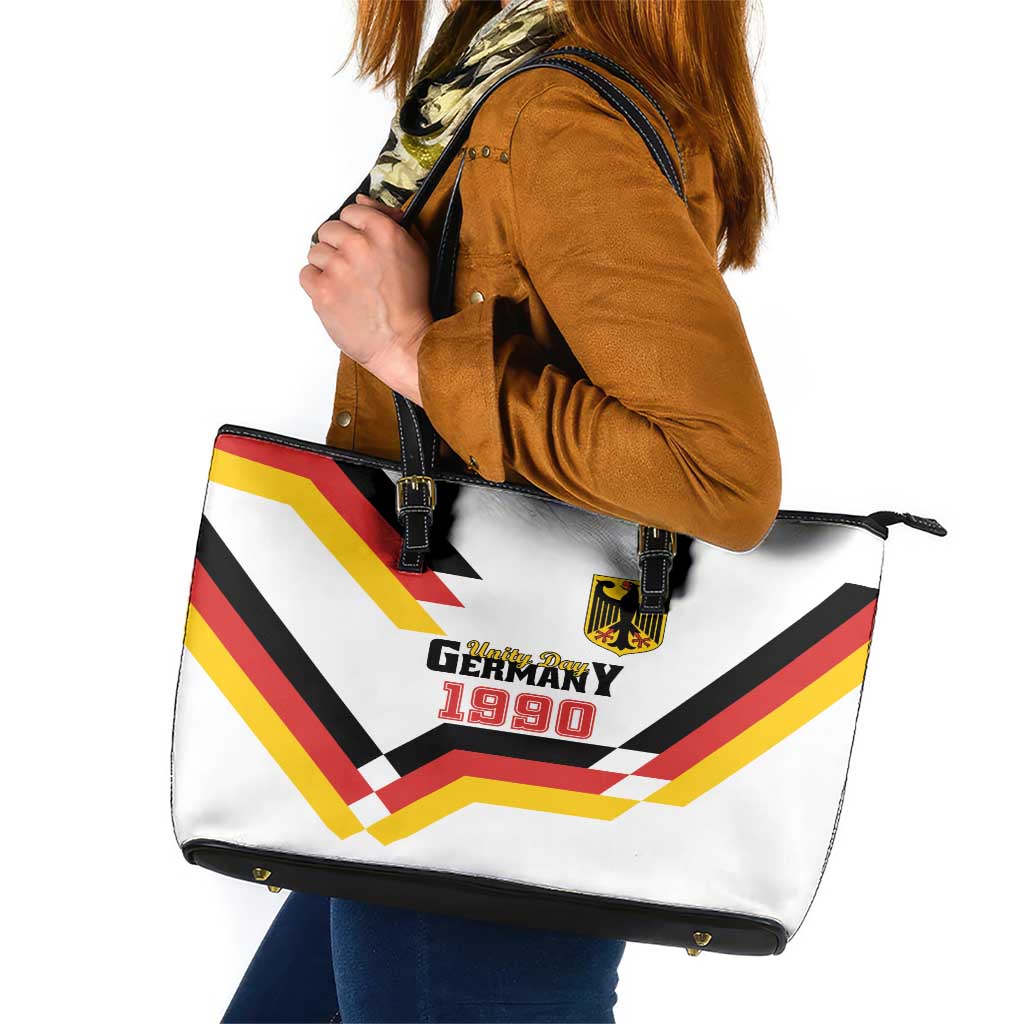Germany Unity Day 1990 Edition Leather Tote Bag Unique Style - Wonder Print Shop