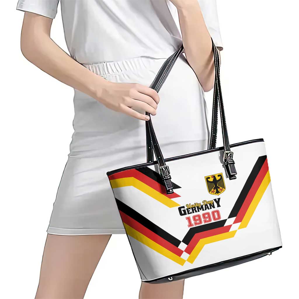 Germany Unity Day 1990 Edition Leather Tote Bag Unique Style - Wonder Print Shop
