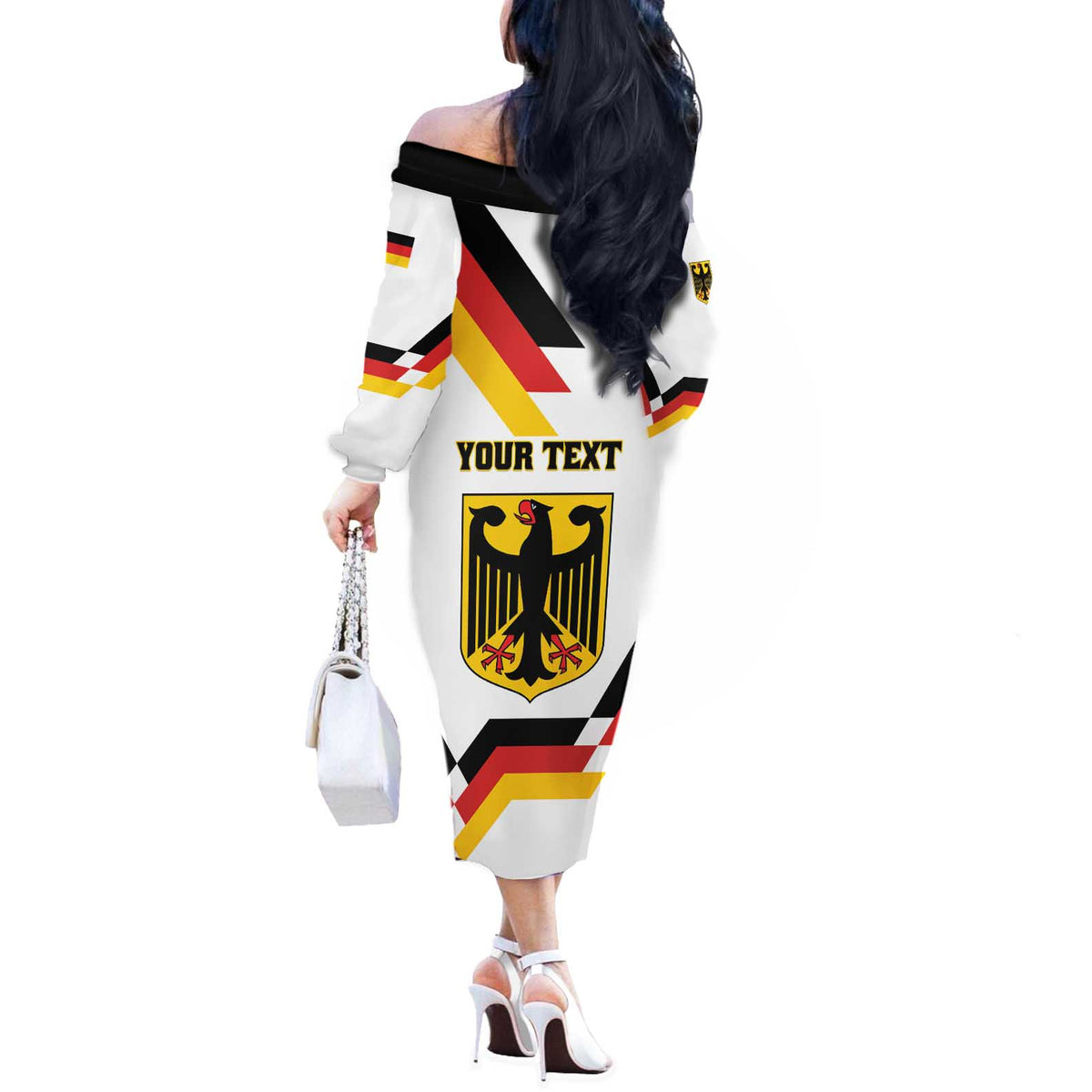 Personalized Germany Unity Day 1990 Edition Off The Shoulder Long Sleeve Dress Unique Style - Wonder Print Shop