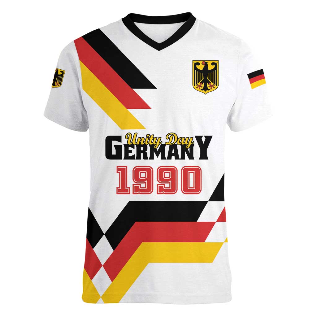 Personalized Germany Unity Day 1990 Edition Women V-Neck T-Shirt Unique Style - Wonder Print Shop