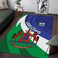 Lesotho 1966 Unique Area Rug Spiral Aloe Coat of Arms - Wonder Print Shop