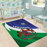 Lesotho 1966 Unique Area Rug Spiral Aloe Coat of Arms - Wonder Print Shop