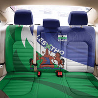 Lesotho 1966 Unique Back Car Seat Cover Spiral Aloe Coat of Arms - Wonder Print Shop