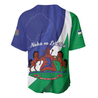 Lesotho 1966 Unique Baseball Jersey Spiral Aloe Coat of Arms - Wonder Print Shop