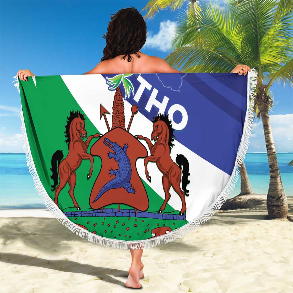 Lesotho 1966 Unique Beach Blanket Spiral Aloe Coat of Arms - Wonder Print Shop