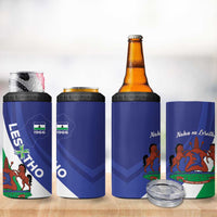 Lesotho 1966 Unique 4 in 1 Can Cooler Tumbler Spiral Aloe Coat of Arms - Wonder Print Shop