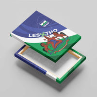 Lesotho 1966 Unique Canvas Wall Art Spiral Aloe Coat of Arms - Wonder Print Shop