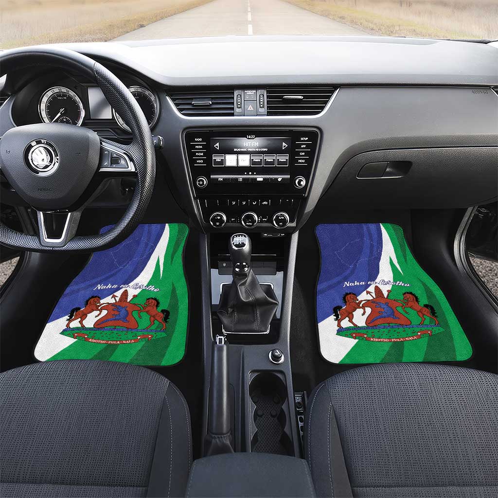 Lesotho 1966 Unique Car Mats Spiral Aloe Coat of Arms - Wonder Print Shop