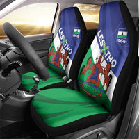 Lesotho 1966 Unique Car Seat Cover Spiral Aloe Coat of Arms - Wonder Print Shop