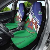 Lesotho 1966 Unique Car Seat Cover Spiral Aloe Coat of Arms - Wonder Print Shop