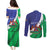 Lesotho 1966 Unique Couples Matching Puletasi and Long Sleeve Button Shirt Spiral Aloe Coat of Arms - Wonder Print Shop