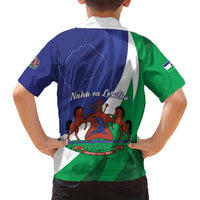 Lesotho 1966 Unique Family Matching Long Sleeve Bodycon Dress and Hawaiian Shirt Spiral Aloe Coat of Arms - Wonder Print Shop