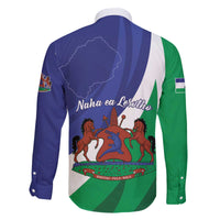 Lesotho 1966 Unique Family Matching Off The Shoulder Long Sleeve Dress and Hawaiian Shirt Spiral Aloe Coat of Arms - Wonder Print Shop