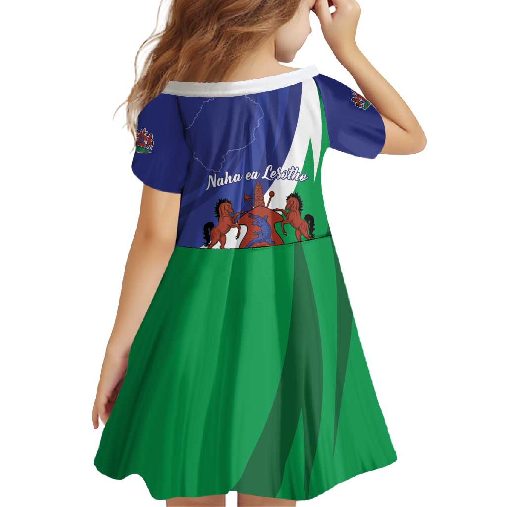 Lesotho 1966 Unique Family Matching Off Shoulder Maxi Dress and Hawaiian Shirt Spiral Aloe Coat of Arms - Wonder Print Shop