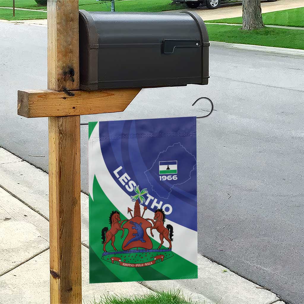 Lesotho 1966 Unique Garden Flag Spiral Aloe Coat of Arms - Wonder Print Shop