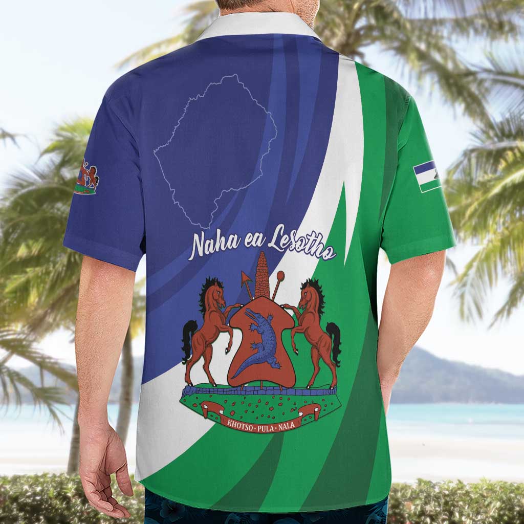 Lesotho 1966 Unique Hawaiian Shirt Spiral Aloe Coat of Arms - Wonder Print Shop