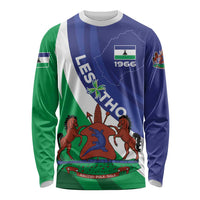Lesotho 1966 Unique Long Sleeve Shirt Spiral Aloe Coat of Arms - Wonder Print Shop