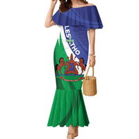 Lesotho 1966 Unique Mermaid Dress Spiral Aloe Coat of Arms - Wonder Print Shop