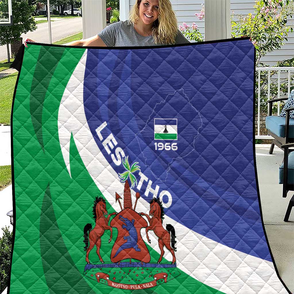 Lesotho 1966 Unique Quilt Spiral Aloe Coat of Arms - Wonder Print Shop