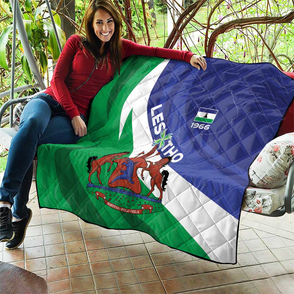 Lesotho 1966 Unique Quilt Spiral Aloe Coat of Arms - Wonder Print Shop