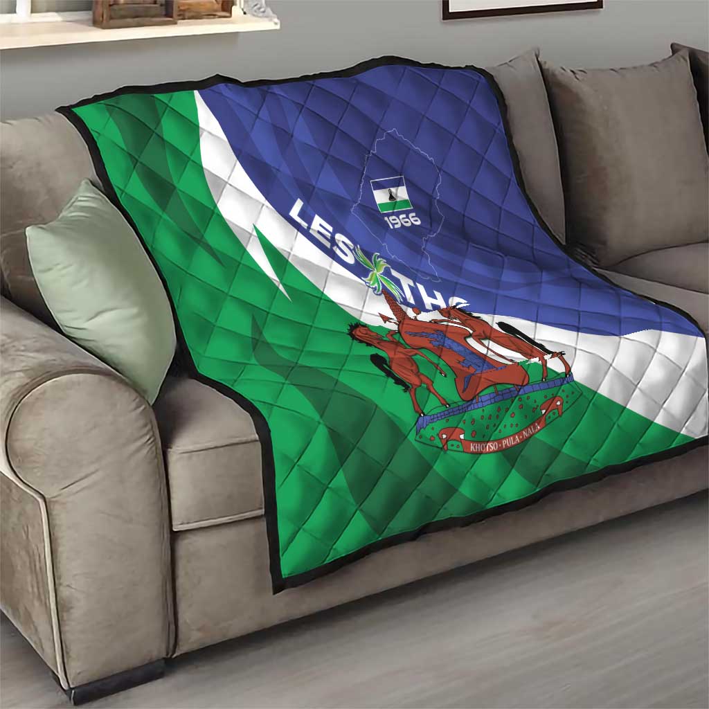 Lesotho 1966 Unique Quilt Spiral Aloe Coat of Arms - Wonder Print Shop