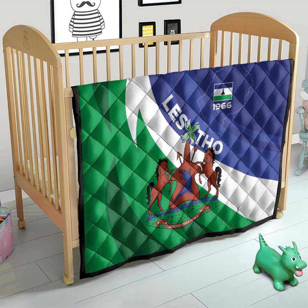 Lesotho 1966 Unique Quilt Spiral Aloe Coat of Arms - Wonder Print Shop