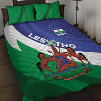 Lesotho 1966 Unique Quilt Bed Set Spiral Aloe Coat of Arms - Wonder Print Shop