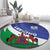 Lesotho 1966 Unique Round Carpet Spiral Aloe Coat of Arms
