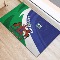 Lesotho 1966 Unique Rubber Doormat Spiral Aloe Coat of Arms - Wonder Print Shop