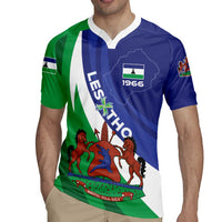 Lesotho 1966 Unique Rugby Jersey Spiral Aloe Coat of Arms - Wonder Print Shop