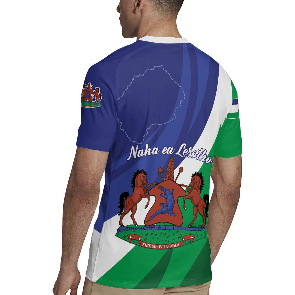 Lesotho 1966 Unique Rugby Jersey Spiral Aloe Coat of Arms - Wonder Print Shop