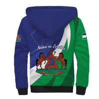 Lesotho 1966 Unique Sherpa Hoodie Spiral Aloe Coat of Arms - Wonder Print Shop