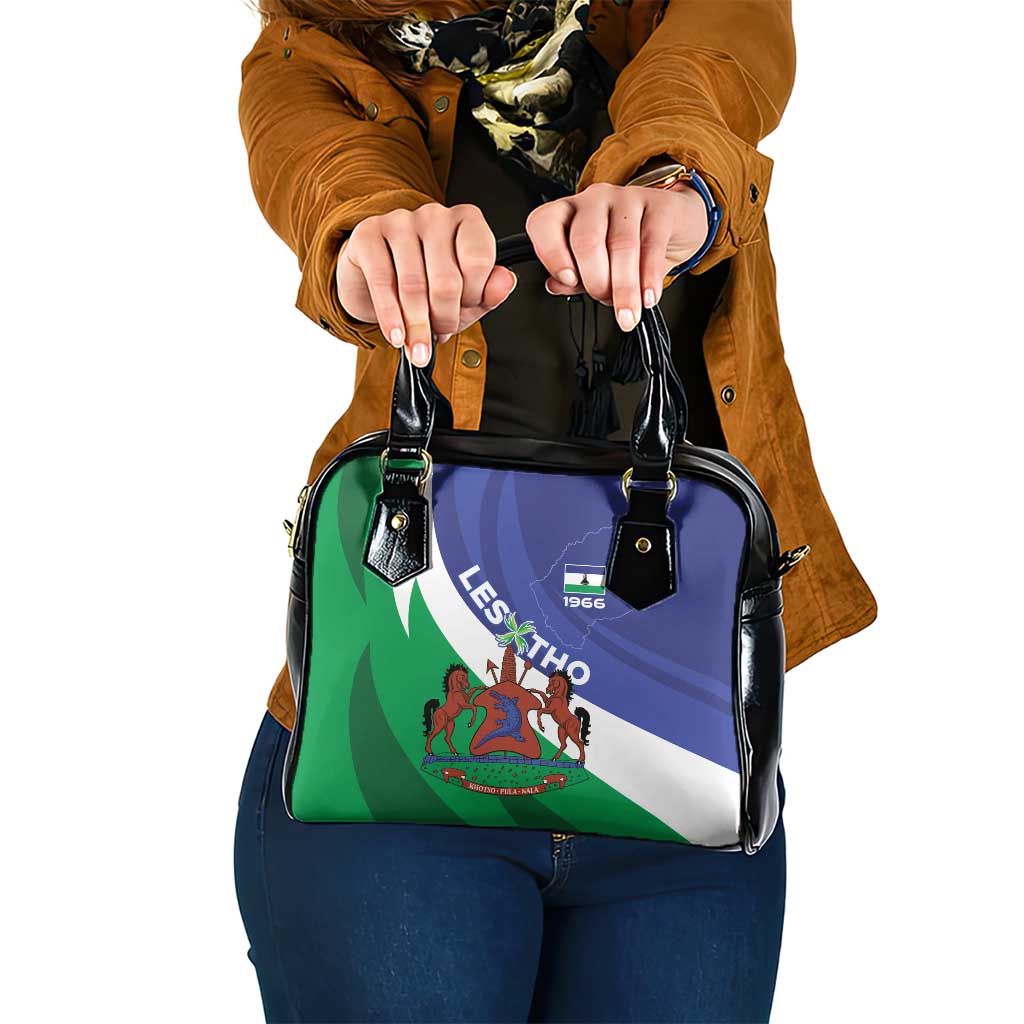 Lesotho 1966 Unique Shoulder Handbag Spiral Aloe Coat of Arms