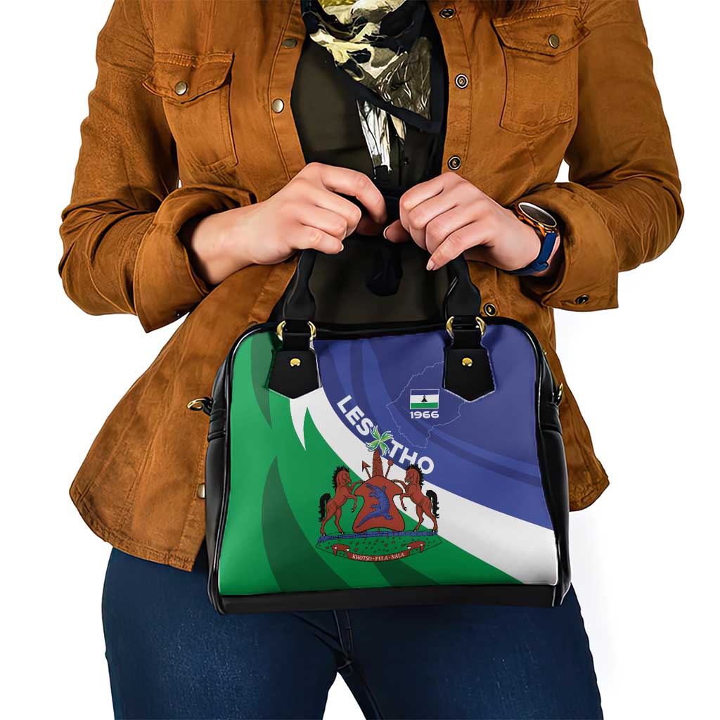Lesotho 1966 Unique Shoulder Handbag Spiral Aloe Coat of Arms