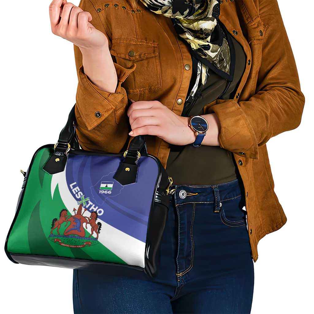 Lesotho 1966 Unique Shoulder Handbag Spiral Aloe Coat of Arms