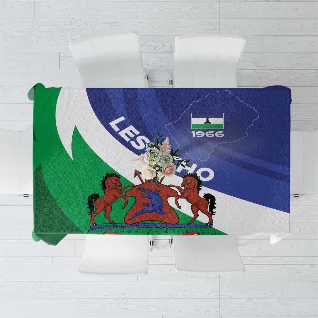 Lesotho 1966 Unique Tablecloth Spiral Aloe Coat of Arms - Wonder Print Shop