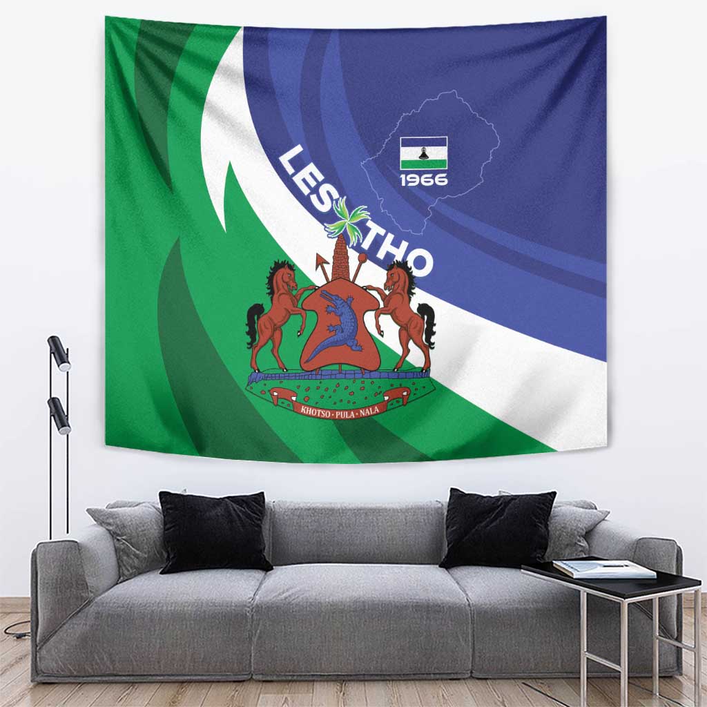 Lesotho 1966 Unique Tapestry Spiral Aloe Coat of Arms - Wonder Print Shop