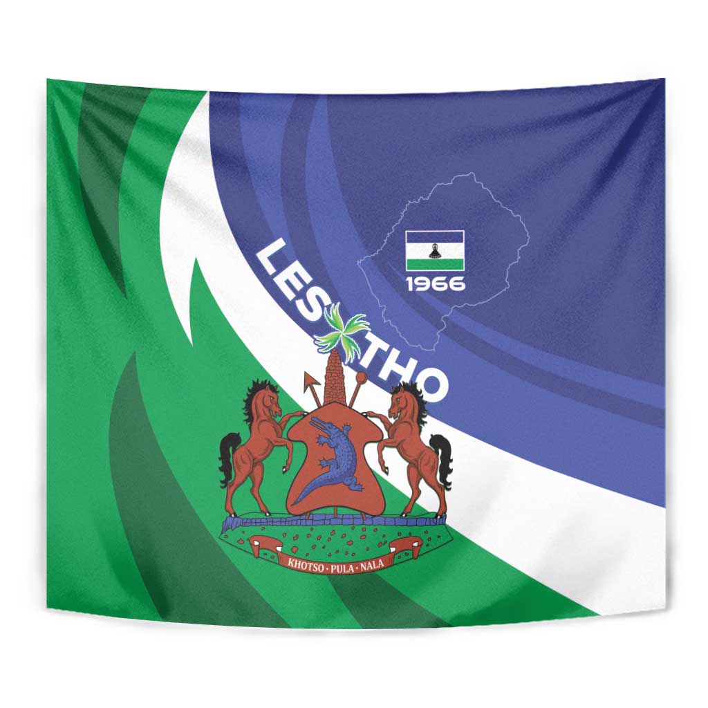 Lesotho 1966 Unique Tapestry Spiral Aloe Coat of Arms - Wonder Print Shop