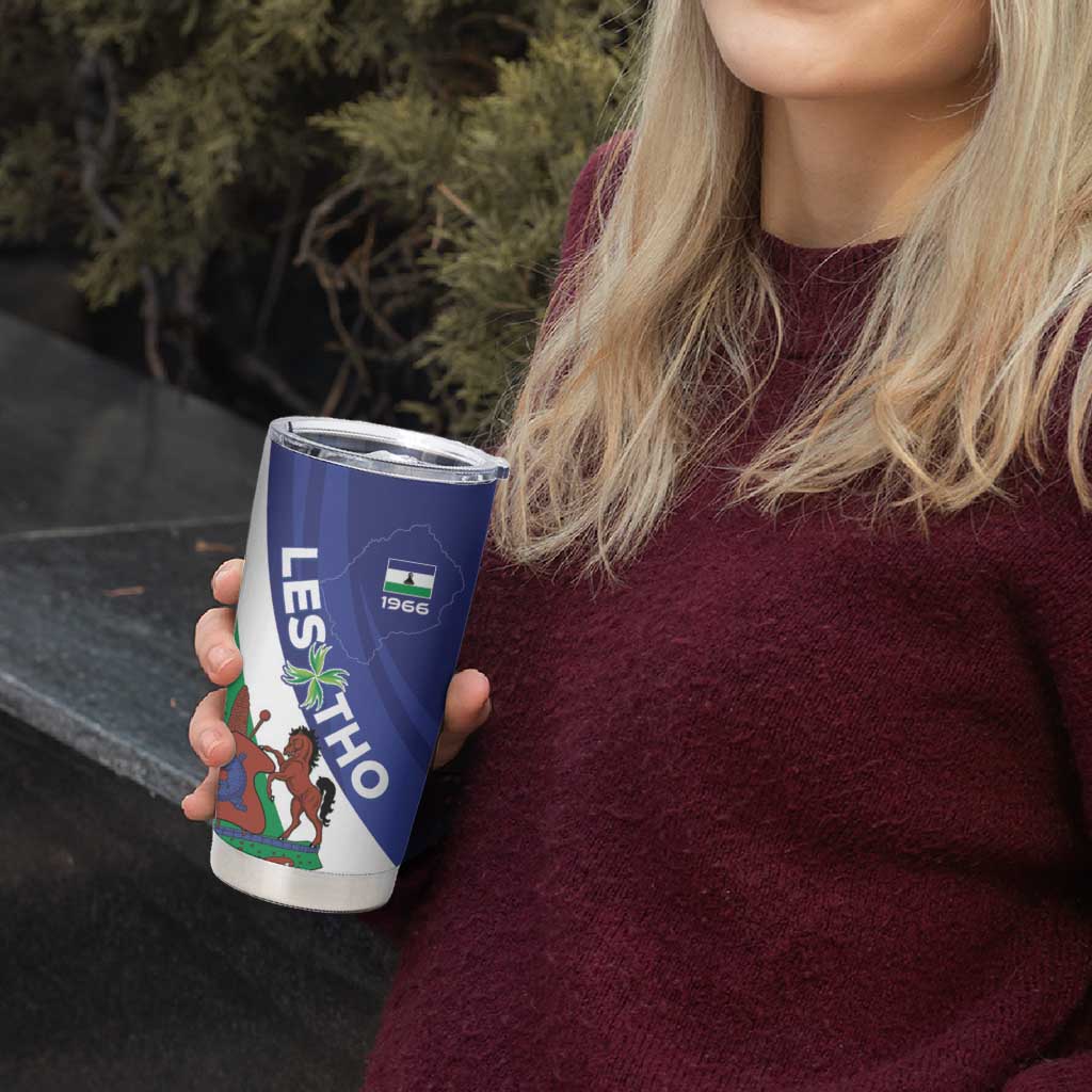 Lesotho 1966 Unique Tumbler Cup Spiral Aloe Coat of Arms - Wonder Print Shop