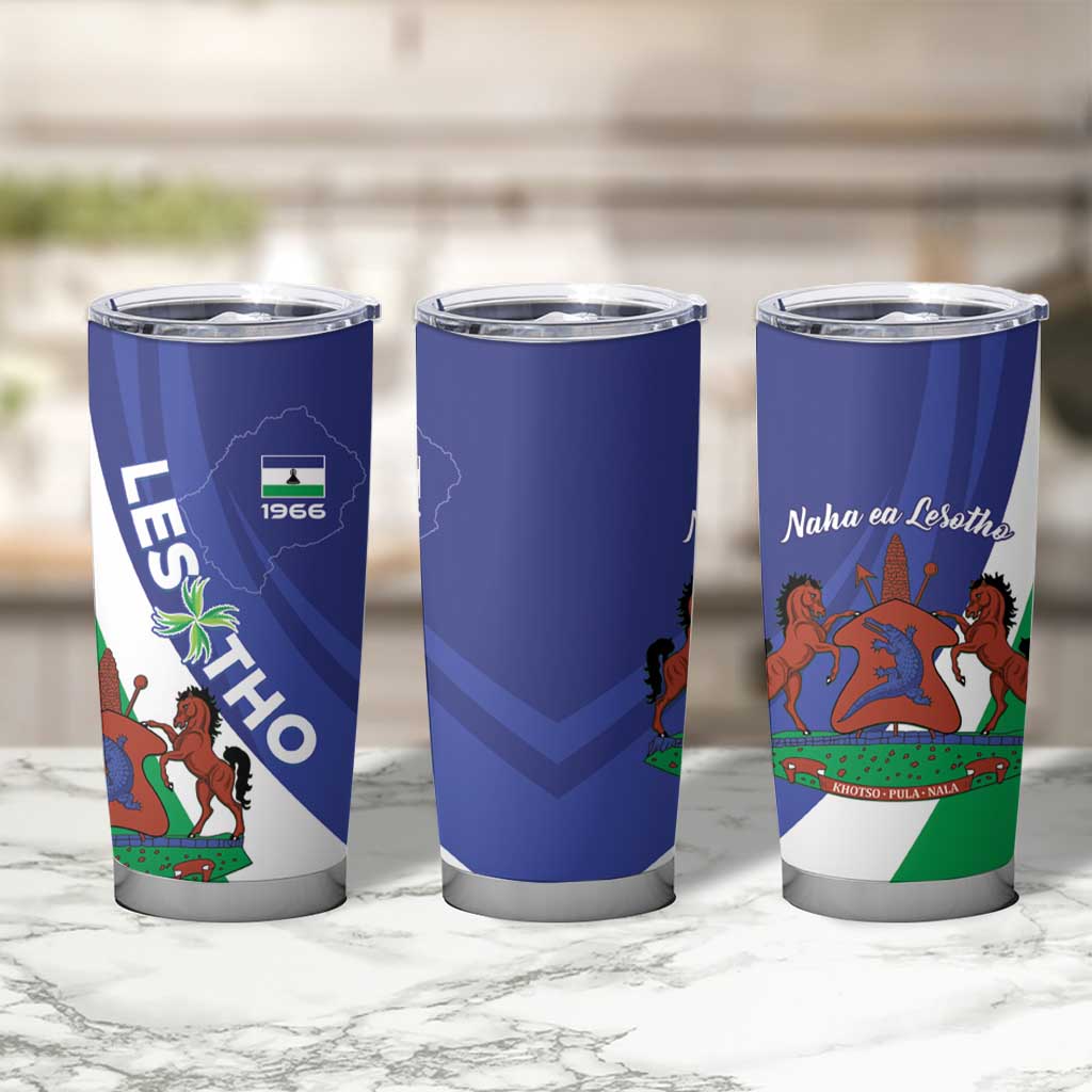 Lesotho 1966 Unique Tumbler Cup Spiral Aloe Coat of Arms - Wonder Print Shop