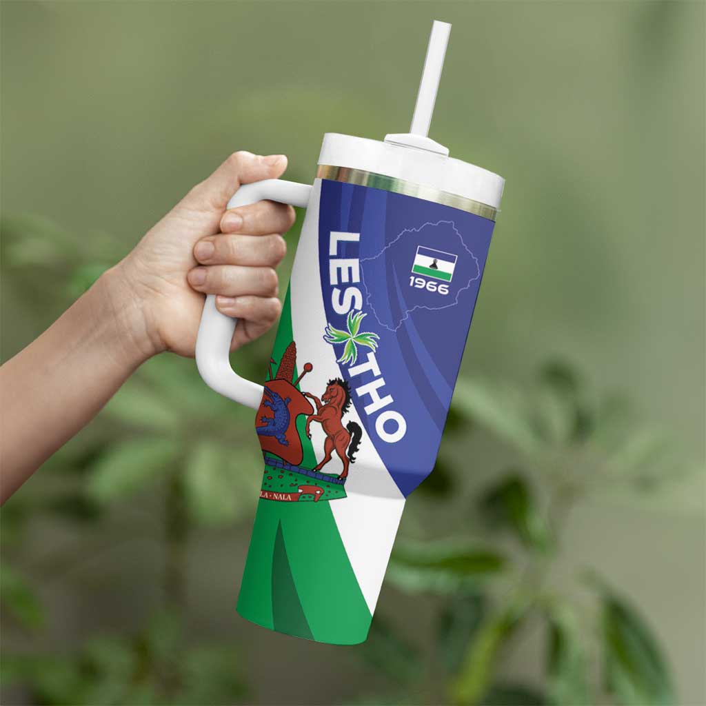 Lesotho 1966 Unique Tumbler With Handle Spiral Aloe Coat of Arms - Wonder Print Shop